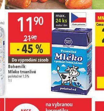 Globus Bohemilk mléko nabídka
