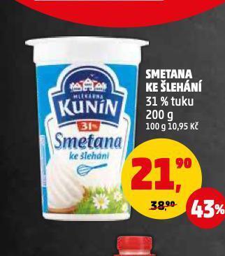 Penny Market Smetana ke šlehání nabídka