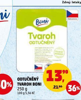Penny Market Odtučněný tvaroh nabídka