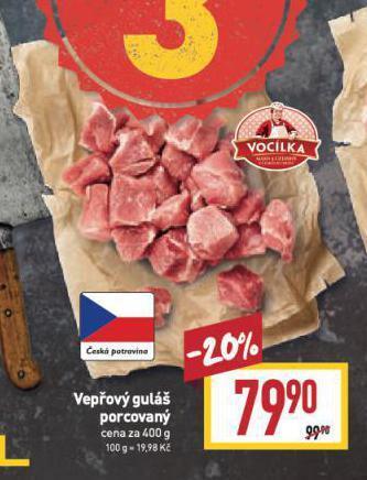 Billa Vepřový guláš porcovaný nabídka