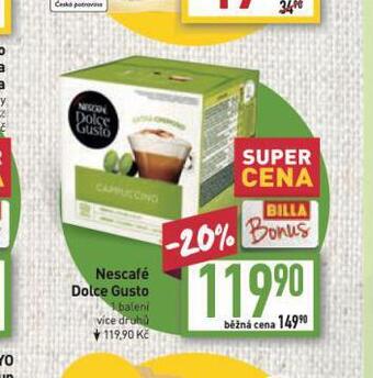 Billa Kávové kapsle dolce gusto nabídka