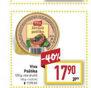 Billa Viva paštika nabídka