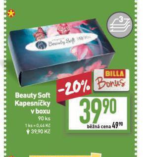 Billa Beauty soft kapesníčky v boxu nabídka