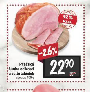 Billa Pražská šunka od kosti nabídka