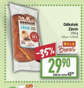 Billa Odkolek závin nabídka