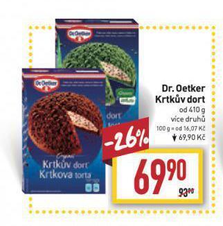 Billa Dr. oetker krtkův dort nabídka