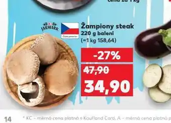 Kaufland Žampiony steak nabídka