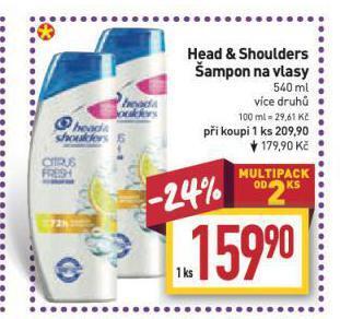 Billa Head & shoulders šampon nabídka
