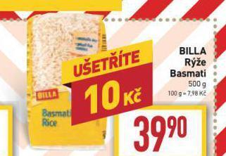 Billa Rýže basmati nabídka