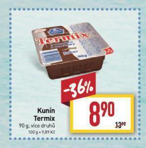 Billa Kunín termix nabídka