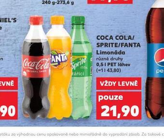 Kaufland Coca cola, fanta, sprite nabídka