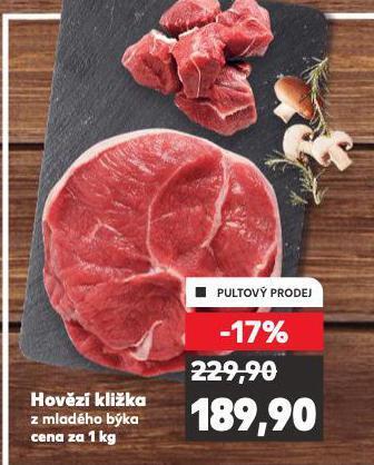 Kaufland Hovězí kližka nabídka