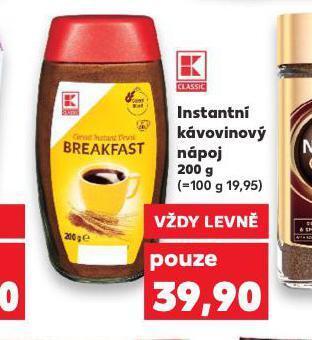 Kaufland Instantní kávovinový nápoj nabídka