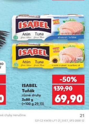 Kaufland Isabel tuňák nabídka