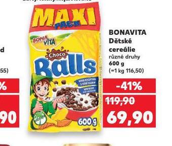 Kaufland Bonavita dětské cereálie nabídka