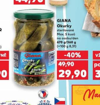 Kaufland Giana okurky nabídka