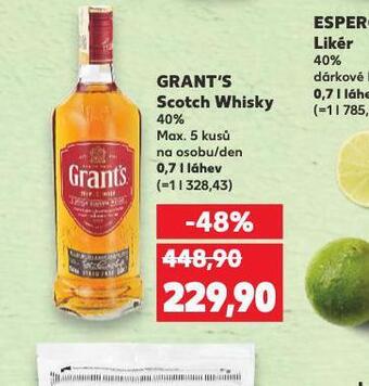 Kaufland Grant´s scotch whisky nabídka