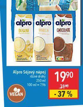 Globus Alpro sójový dezert nabídka