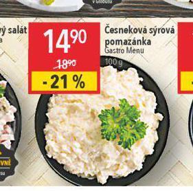 Globus Česneková sýrová pomazánka nabídka