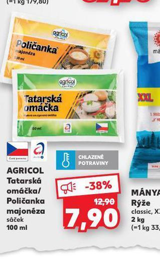 Kaufland Agricol tatarská omáčka / poličanka majonéza nabídka