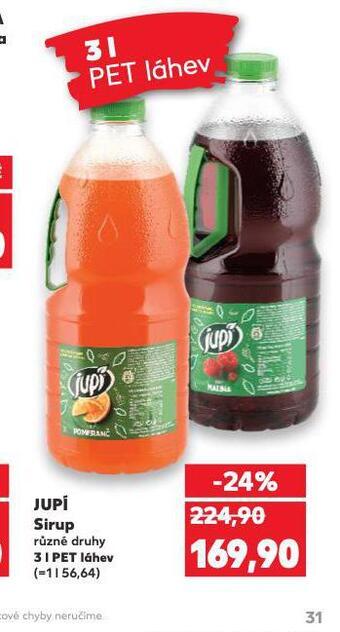 Kaufland Jupí sirup nabídka