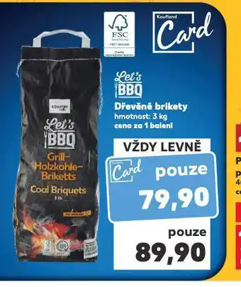 Kaufland Dřevěné brikety nabídka