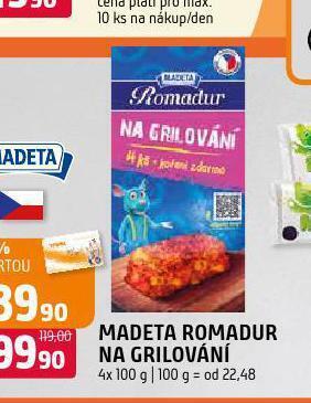 Terno Madeta romadur na grilování nabídka