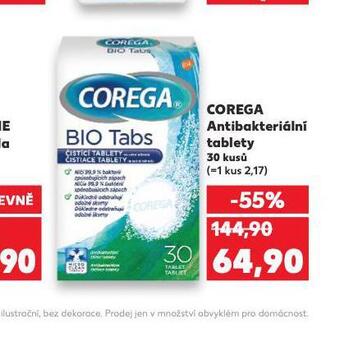 Kaufland Corega antibakteriální tablety nabídka