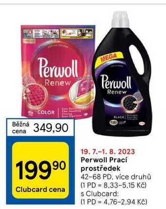 Tesco Perwoll prací prostředek 42-68 pd nabídka