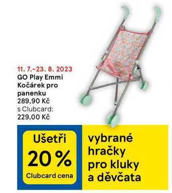 Tesco Go play emmi kočárek pro panenku nabídka