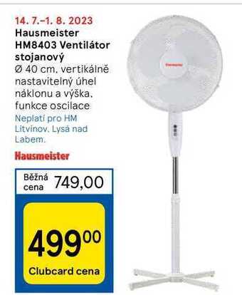 Tesco Hausmeister hm8403 ventilátor stojanový nabídka