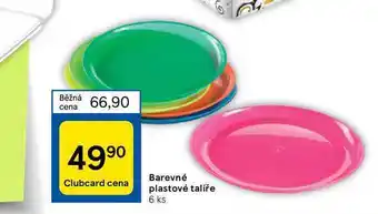 Tesco Barevné plastové talíře 6 ks nabídka