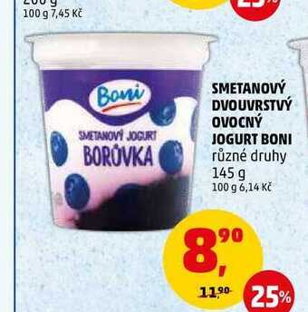 Penny Market Smetanový dvouvrstvý ovocný jogurt boni, 145 g nabídka