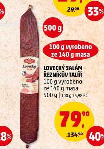 Penny Market Lovecký salám řezníkův talíř, 500 g nabídka