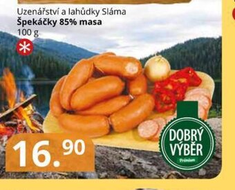 Potraviny CZ Uzenářství a lahůdky Sláma špekáčky 85% masa 100 G nabídka