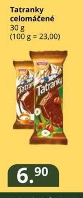 Potraviny CZ Tatranky celomáčené 30 g nabídka