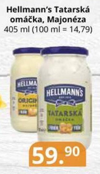 Potraviny CZ Hellmann's Tatarská omáčka, Majonéza 405 ml nabídka