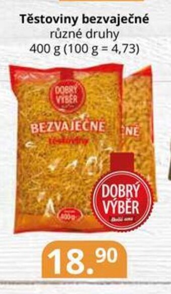 Potraviny CZ Těstoviny bezvaječné nabídka