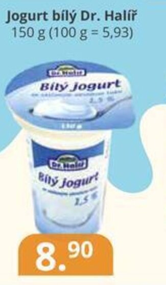 Potraviny CZ Jogurt bílý Dr. Halíř 150 g nabídka