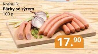Potraviny CZ Krahulik Párky se sýrem 100 g nabídka