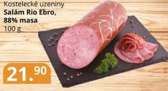 Potraviny CZ Kostelecké uzeniny Salám Rio Ebro, 88% masa 100 g nabídka