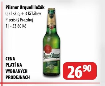 Partner Maloobchodní síť Pilsner Urquell ležák nabídka