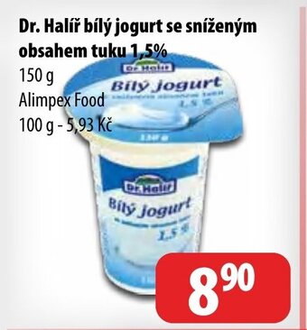 Partner Maloobchodní síť Dr. Halíř bílý jogurt se sníženým obsahem tuku 1,5% nabídka