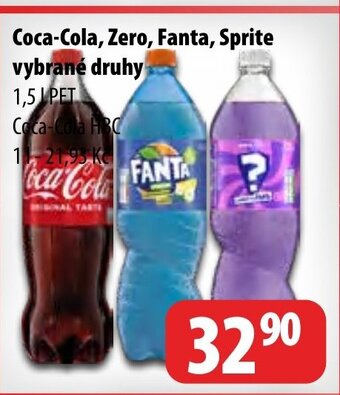 Partner Maloobchodní síť Coca-Cola, Zero, Fanta, Sprite vybrané druhy 1.5 L nabídka