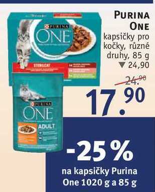 Rossmann Purina one kapsičky pro kočky, 85 g nabídka