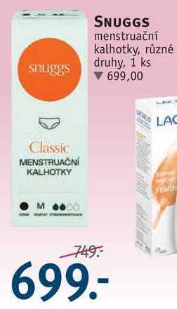 Rossmann Snuggs menstruační kalhotky nabídka