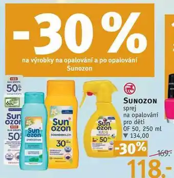 Rossmann Sunozon sprej na opalování pro děti of 50, 250 ml nabídka