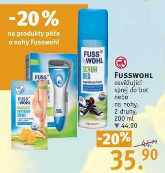 Rossmann Fusswohl osvěžující sprej do bot nebo na nohy, 200 ml nabídka