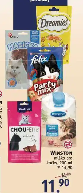 Rossmann Winston mléko pro kočky nabídka