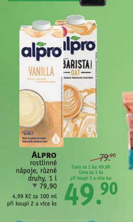 Alpro rostlinné nápoje